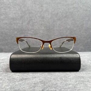 Guess GU 2469 BRNTO Brown Tortoise Gold Cat Eye Semi Rimless Eyeglass Frames Y2K